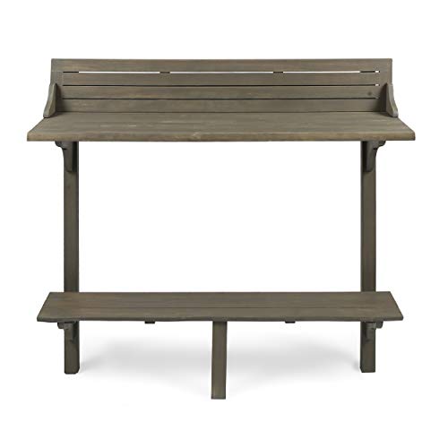 Caribbean Outdoor Acacia Wood Balcony Bar Table