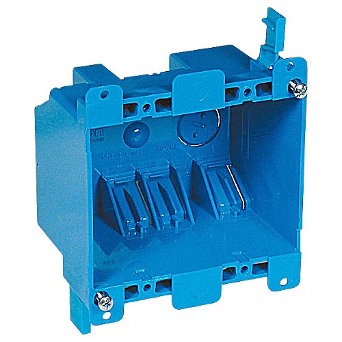 Carlon Old Work Switch/Outlet Box, 2 Gang, Blue 3 Pack