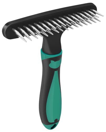 Green Silicone Handle Deshedding Brush for Dogs" by Wodine