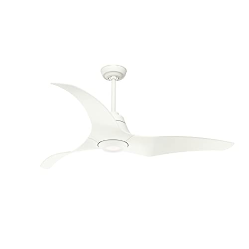 Casablanca Fan Company, 59143, 60 inch Stingray Porcelain White Ceiling Fan with LED Light Kit and Handheld Remote