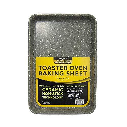 9 x 6 Toaster Oven Commercial Baking Pan - Silver Granite