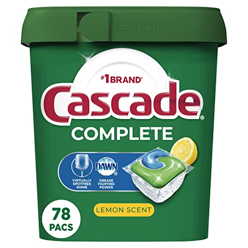 Cascade Complete Lemon Scent Dishwasher Pods, 78 Count