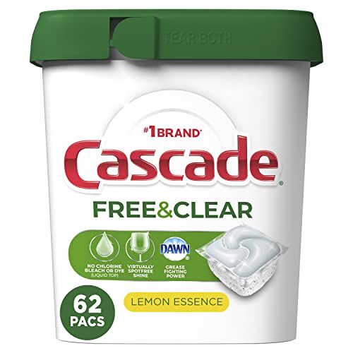 Cascade Dishwasher Detergent, Lemon Essence, 62 Count