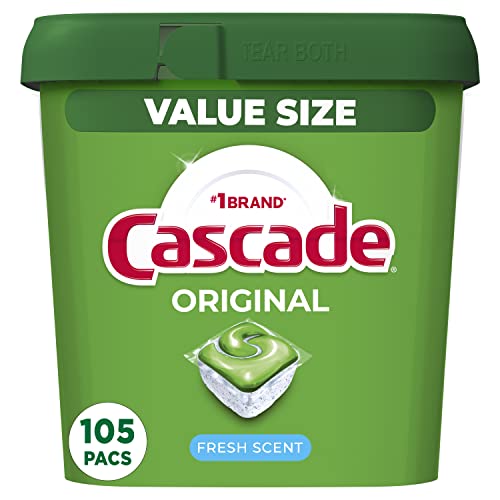 Cascade Dishwasher Pods, Original Fresh, 105 Count