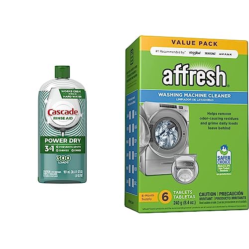 Cascade Rinse Aid Platinum & Affresh Washing Machine Cleaner