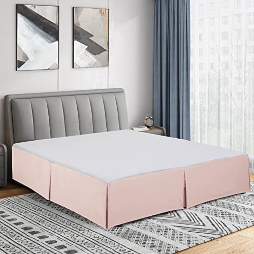 Cathay Home Microfiber Bed Skirt - Blush, Queen