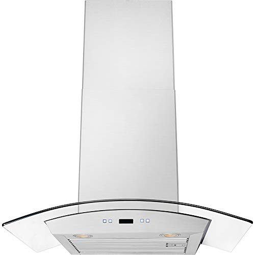 36" Stainless Steel/Glass Kitchen Range Hood 900 CFM