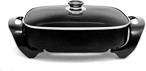 Professional Copper Electric Skillet with Vented Lid - 8 quart