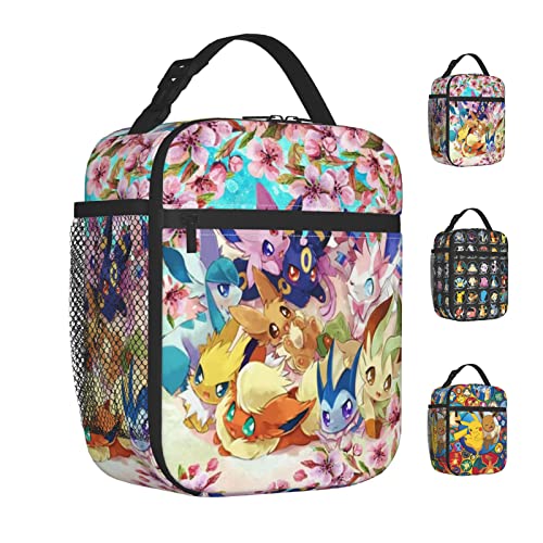 Pokemon Pikachu Insulated Lunch Bag for Women/Men Leakproof Cooler Tote Bag  Freezable Lunch Bag with Adjustable Shoulder Strap for Kids/Adult