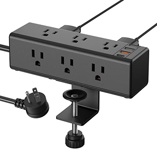 CCCEI Desk Clamp Power Strip with USB Ports