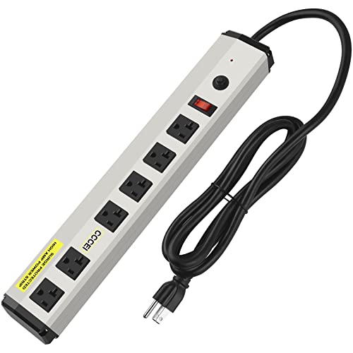 CCCEI Heavy Duty Industrial Power Strip Surge Protector with 6 Outlets