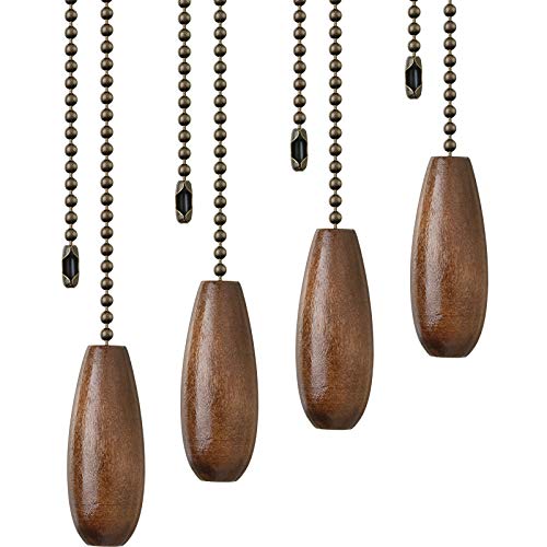 Ceiling Fan Chain Pulls | Wooden Extension Pulls | Walnut Color