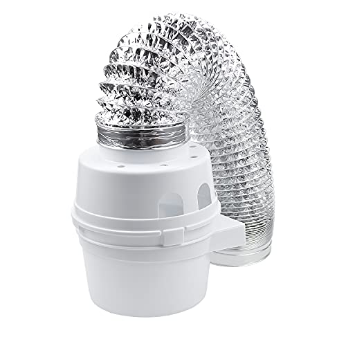 Cenipar TDIDVKZW Dryer Vent Kit 4 Inch Indoor with 5 Feet Ducting Hose