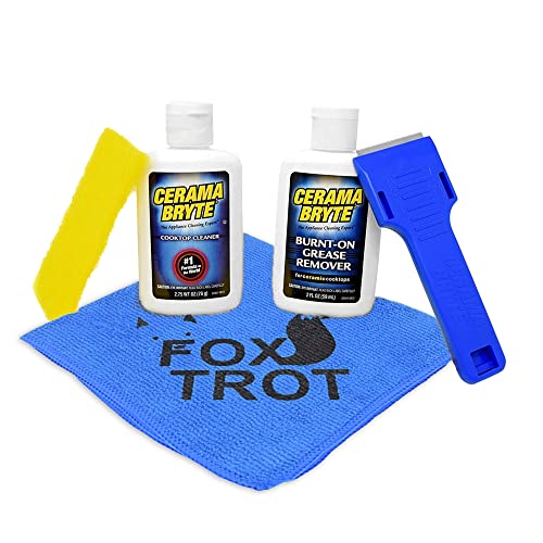 Fox Trot Ceramic Cooktop Cleaner Kit - Stain Remover & Scrubber