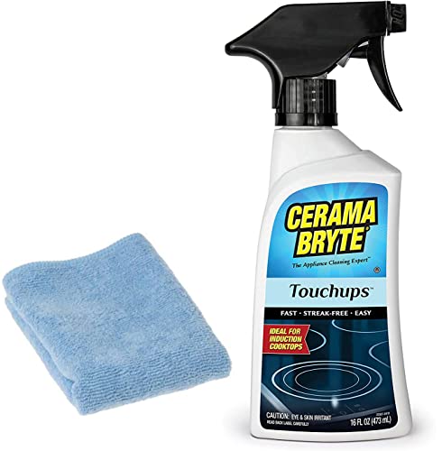 Cerama Bryte Cooktop Cleaner with Microfiber Cloth