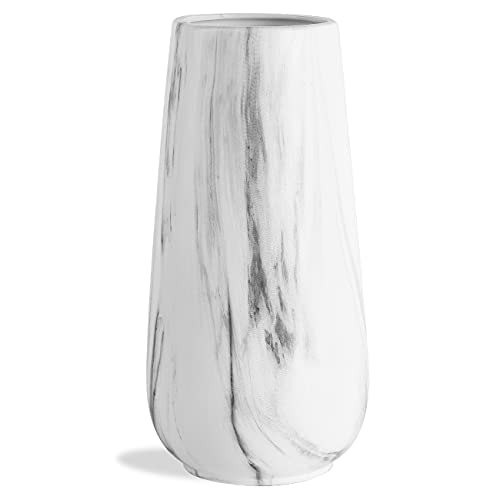 Ceramic Flower Vase for Home Décor, 8 Inch, Marble