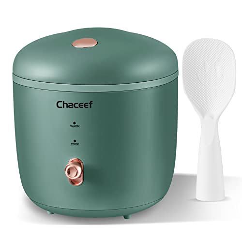 CHACEEF 2-Cup Mini Rice Cooker with Non-stick Pot & Keep Warm Function