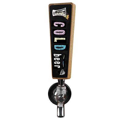 Oak Wood Chalkboard Beer Tap Handle for Kegerator, Homebrew, Bars