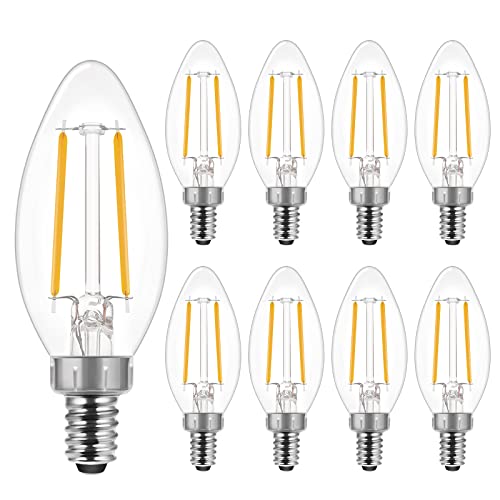 Chandelier LED Edison Bulbs, Soft White, Dimmable - 8 Pack