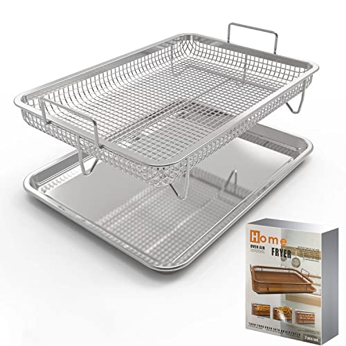Chef Pomodoro Copper Crisper Tray, Deluxe Air Fry In Your Oven, 2-piece Set  (round - Large)