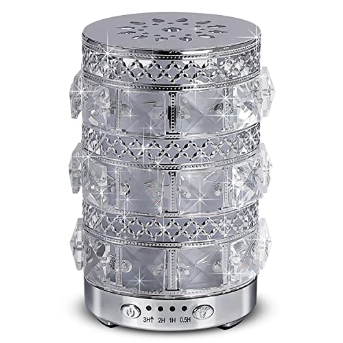 Chanhyer 120ml Iron Crystal Essential Oil Diffuser with LED Light