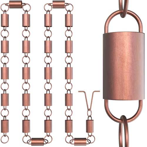 Channel Link Rain Chain - Pure Solid Copper
