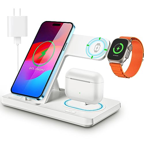 TPLISAK 3-in-1 Foldable Charging Station for iPhone & Apple Watch