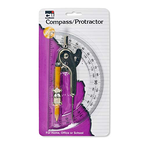 Charles Leonard Compass and Protractor Combo Set