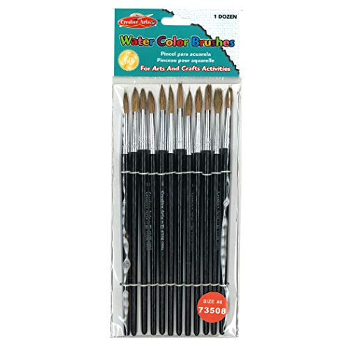Charles Leonard Water Color Paint Brushes with Round Pointed Tip