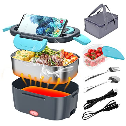 Vabaso Electric Lunch Box Food Heater, 2 in 1 Portable Heated