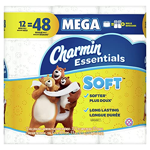 Charmin Essentials Soft Toilet Paper 12 Mega Rolls