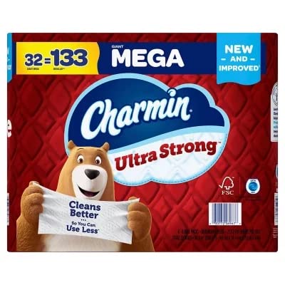 Charmin Ultra Strong Toilet Paper Giant Mega Rolls (253 sheets/roll,32 rolls)