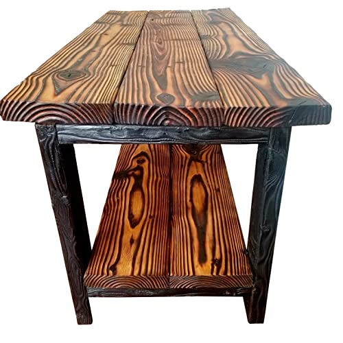 Charred Wood Industrial Coffee Table