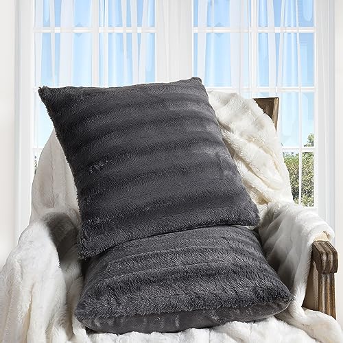  Obruosci Luxury Set of 8 Throw Pillow Inserts, 18 x 18  Hypoallergenic Ultra Soft White Polyester Microfiber Durable Couch Cushion  Fillers : Home & Kitchen