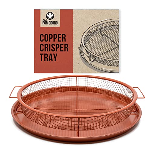 Copper Crisper Tray: Deluxe Air Fryer Oven Set (Large)