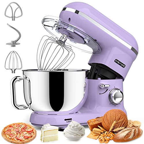 CHeflee 6 Quart Stand Mixer with 6 Accessories, Lavender