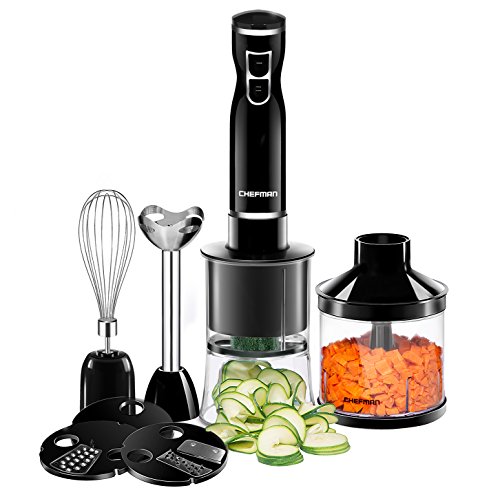 Chefman 6-in-1 Electric Spiralizer & Immersion Blender/Vegetable Slicer Combo Kit