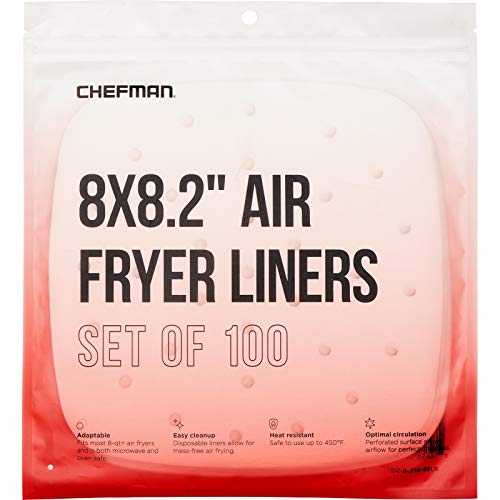 Chefman Air Fryer Liners, Heat-Resistant Parchment Paper - 100 Pack