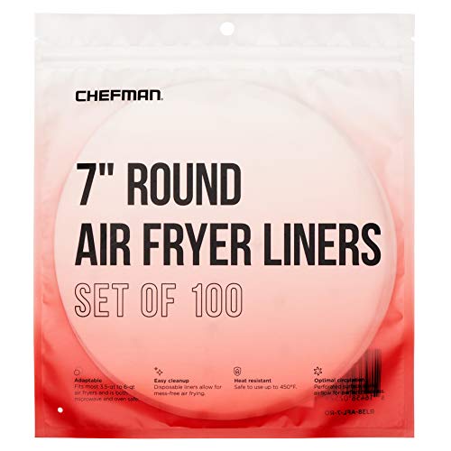 Chefman 7" Round Air Fryer Liner 100 Pack
