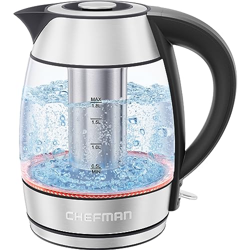 Electric Kettle, ASCOT Glass Electric Tea Kettle 1.5L 1500W Retro Tea  Heater & Hot Water Boiler, No Plastic, BPA-Free, Cordless, with Auto  Shut-Off
