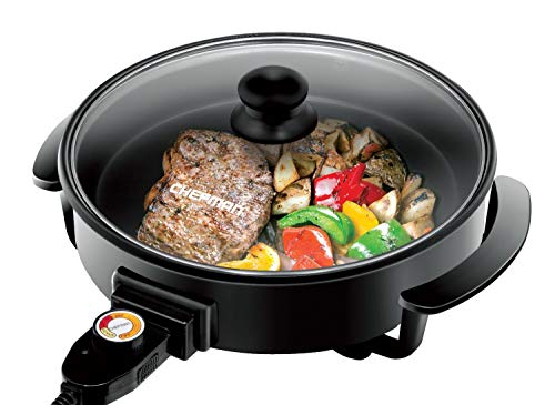 Chefman 1400W Electric Skillet w/ Non Stick Coating & Glass Lid
