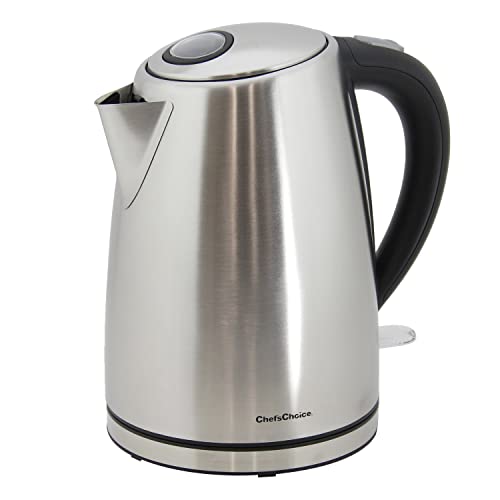 Chef'sChoice 673 Compact 1 Liter Auto Shut Off Electric Kettle Red