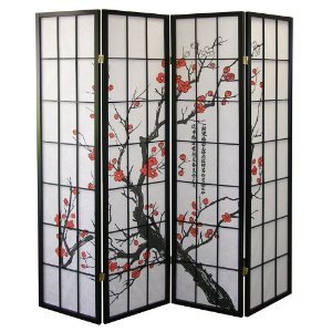 Plum Blossom Color and Panel Room Divider