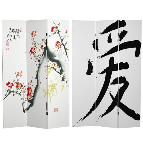Cherry Blossoms and Love Canvas Room Divider