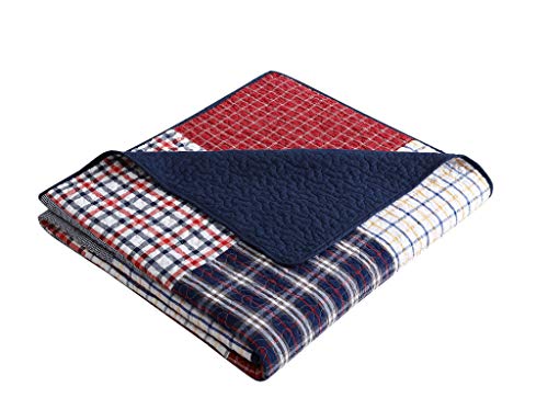 Grizzly 1-Piece Plaid Checkered Quilted Cotton Throw