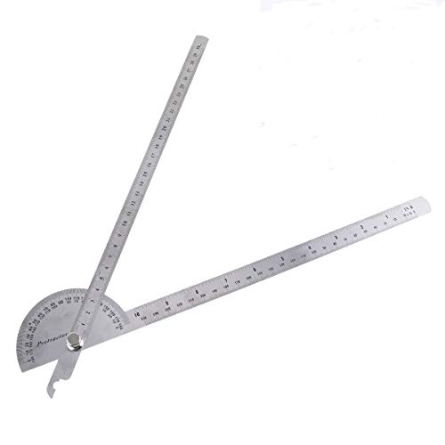 ChgImposs Angle Finder: High-Quality Stainless Steel Protractor with Adjustable Arm