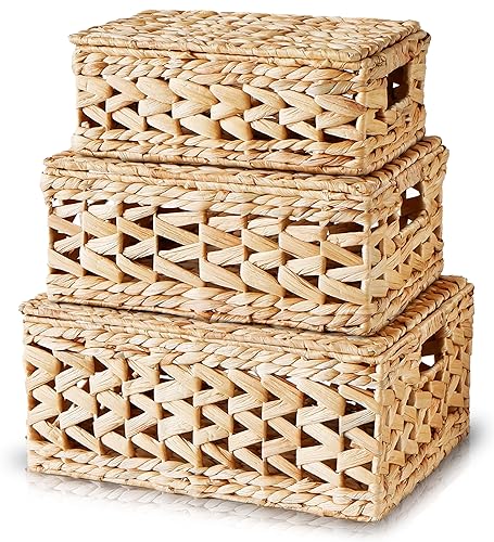 Chi An Home Wicker Storage Baskets with Lids
