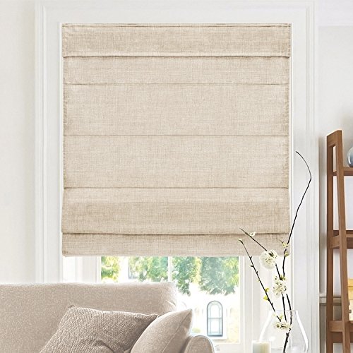 CHICOLOGY Modern Cordless Roman Shades in Belgian Flax