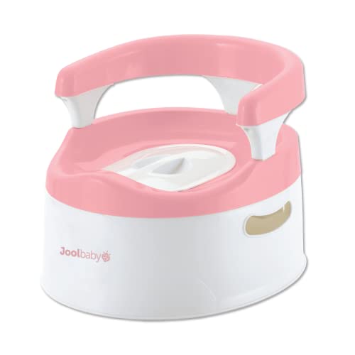 Pink Toddler Potty Chair with Handles and Splash Guard by Jool Baby