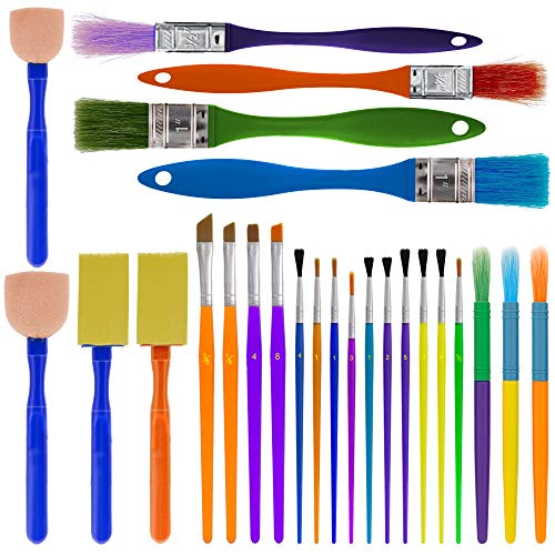 Children's All Purpose Paint Brush Set - Variety Value Pack
